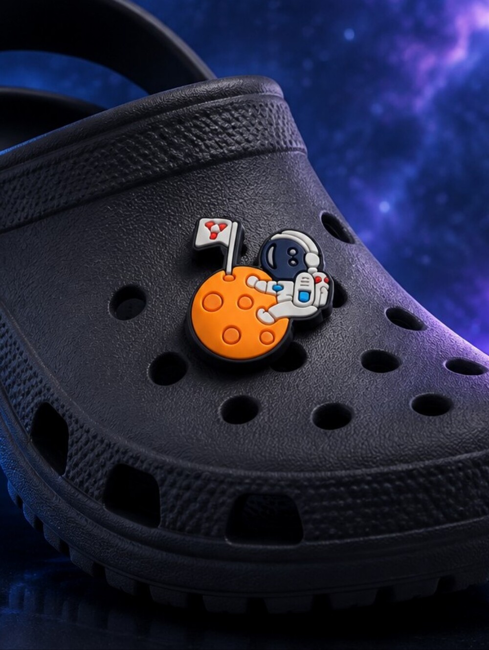 Astronaut Moon Croc Shoe Charm Jibbitz Style Space Flag Lunar Galaxy Explorer